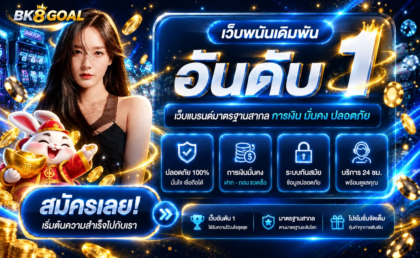 แบนเนอร์ BK8GOAL ทางเข้า สมัครสมาชิก และความปลอดภัย